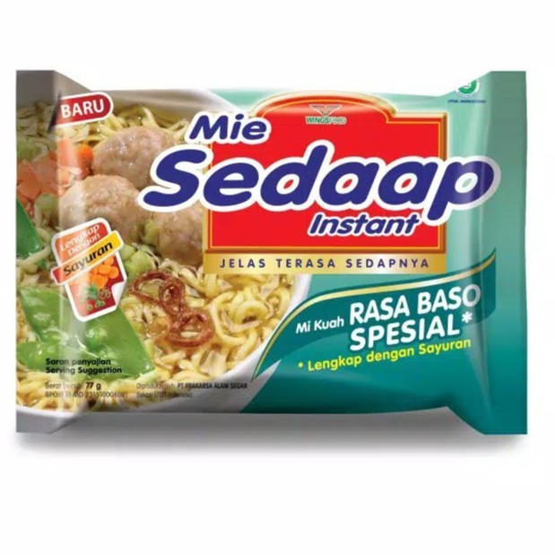 印尼 Mie Sedaap Baso Spesial 喜達泡麵 乾撈麵 牛肉丸湯麵
