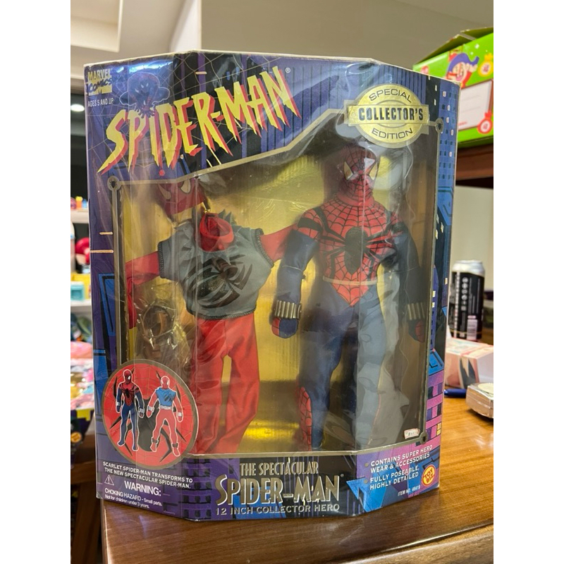 TOYBIZ 1996年MARVEL 12吋 人形可換裝蜘蛛人 班萊利蜘蛛人 猩紅蜘蛛人