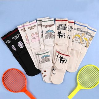 吉卜力 日本正品 羅紋 運動 中筒襪 宮崎駿 龍貓 魔女宅急便 神隱少女 移動城堡 因因 小少爺鼠 襪子 卡通襪 長襪