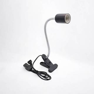 現貨 高品質 相容 E27 夾式 30公分蛇管 彎曲 帶2.5公尺開關線 燈座 燈泡 工作燈 檯燈
