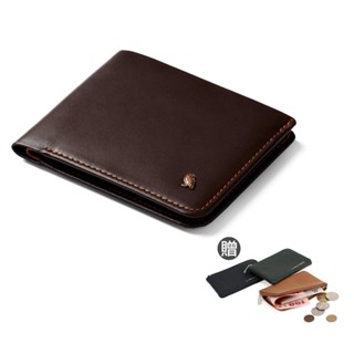 Bellroy Hide & Seek Hi 系列真皮橫式零錢短夾 - 深咖啡 WHSE 送真皮零錢包