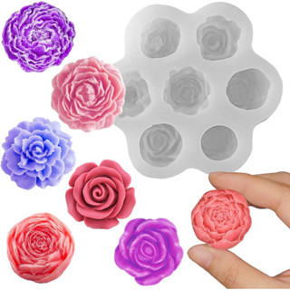 【美倫美】矽膠模 臺灣出貨 玫瑰花 小玫瑰花 裝飾小花 翻糖模具 矽膠模具 蠟燭 水泥模具