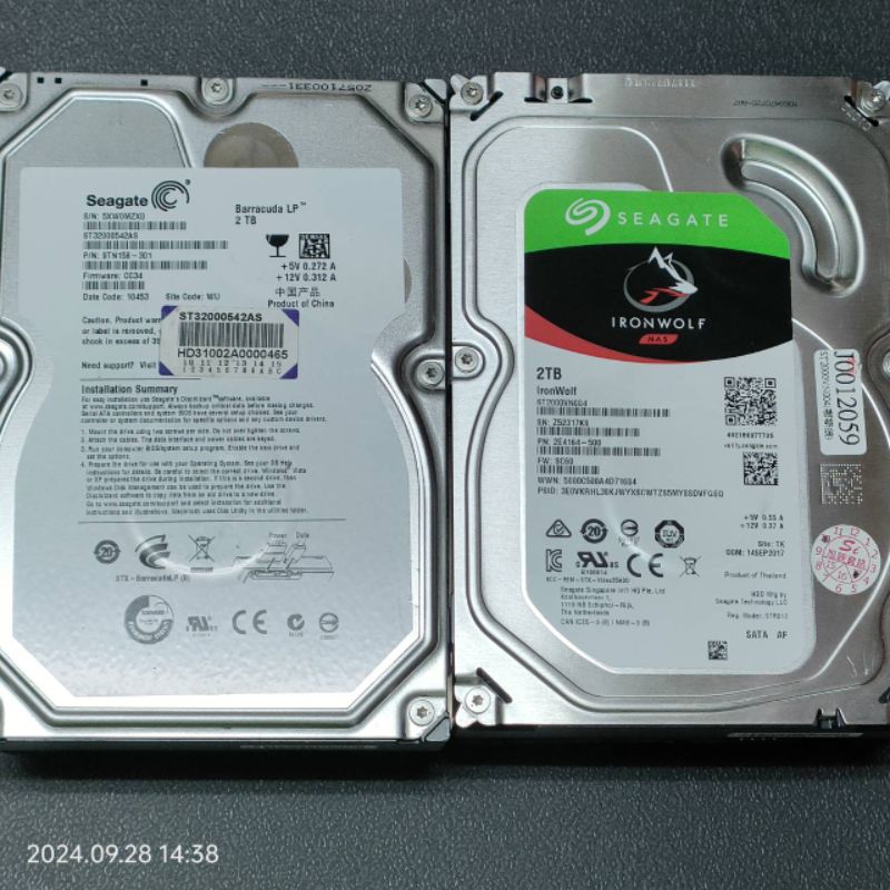 【成文電腦】中古二手硬碟3.5吋桌機2T/3T/4T及2.5吋1TB固態硬碟品牌隨機出貨