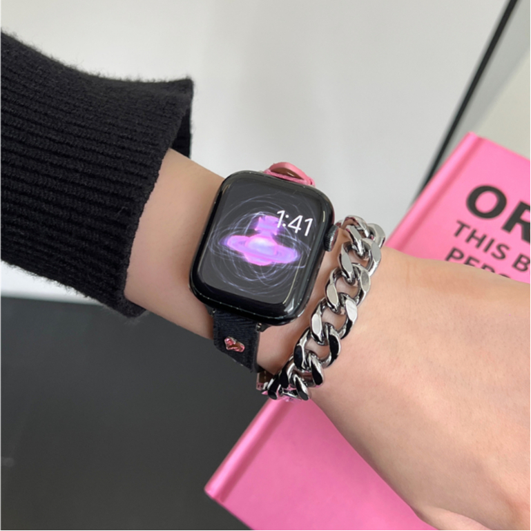 【Y2k酷妹拼色錶鍊】Apple watch 錶帶 蘋果錶帶 SE S8 S9 iwatch錶帶 49mm錶鍊 金屬錶帶