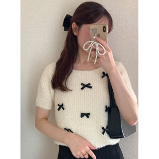 🎀ChienYa🎀日本GRL正品代購～蝴蝶結絲帶裝飾設計針織上衣
