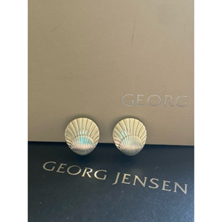 Georg Jensen喬治傑生GJ#107 丹麥製 絕版 貝殼 夾式耳環