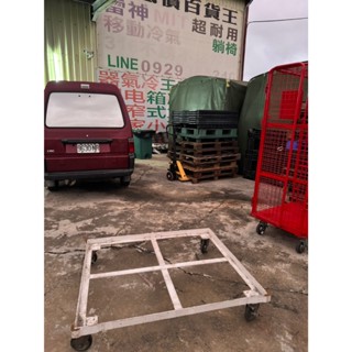 124X104公分耐重1噸日本製造nansin南星360度活動腳輪帶煞車木頭塑膠棧板推車平板車大推車烏龜車手推車金屬鐵製