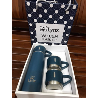 全新 LYNX 保溫瓶分享杯套組(一瓶三杯）LY-1792 精美禮盒套組 交換禮物