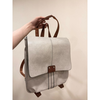 Siona 義大利精品 真皮後揹包 學院風 兩用包 雙肩包