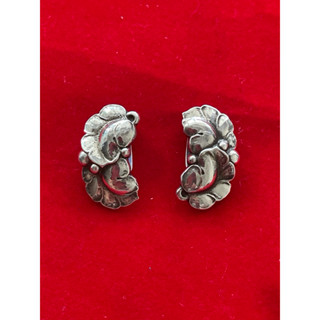 喬治傑生 GEORG JENSEN 50A 絕版 葡萄葉 夾式 耳環 現貨