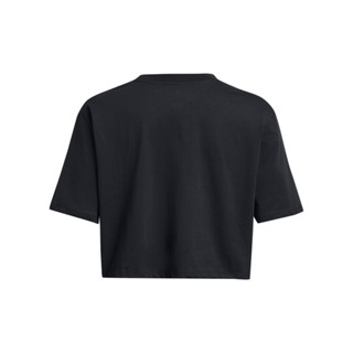 Under Armour 短袖上衣 女 Campus Boxy 短版T-Shirt 1383644-001 黑 現貨