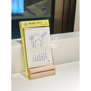 〔隅隅文房具〕Greeting life木底貓咪2025年桌曆