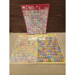 Hello Kitty 大眼蛙 布丁狗 閃亮百格貼紙 獎勵貼紙 貼紙