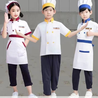 🎃🎃幼稚園烘焙小廚師服裝 幼兒廚師服 角色扮演小小廚神 兒童廚師套裝 COS廚師角色扮演服 兒童舞臺表演服