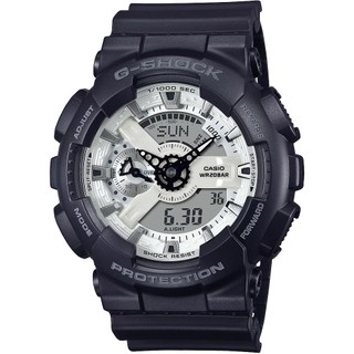 CASIO 卡西歐 G-SHOCK 黑白經典雙顯手錶 GA-110WD-1A 開學季禮物