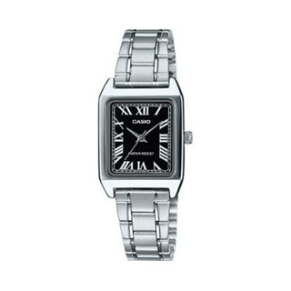 CASIO 卡西歐 氣質簡約 方形 指標錶 不鏽鋼錶帶 - 銀X黑 (LTP-V007D-1B) [ 秀時堂 ]