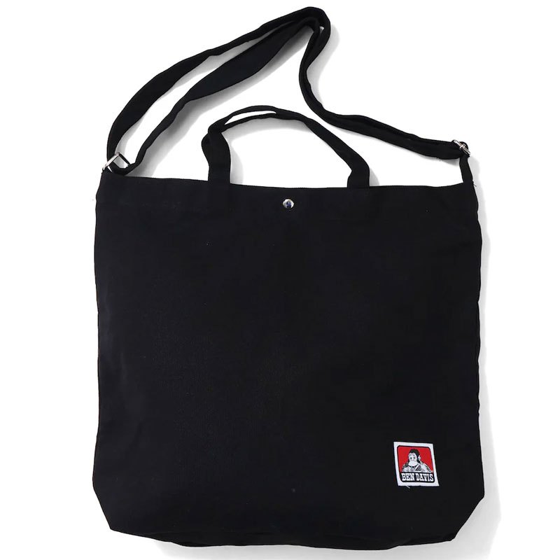 BEN DAVIS BDW-8388-01 2WAY SHOULDER TOTE 兩用帆布 手提側背 托特包 (黑色)