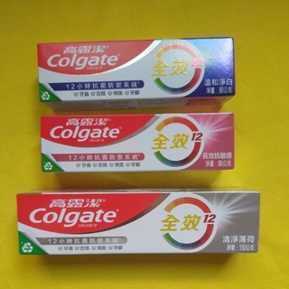 Colgate 高露潔全效12小時溫和淨白80克/長效抗敏感80克/清淨薄荷牙膏150克