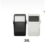 簡約日式前開垃圾桶回收桶35L(黑色)