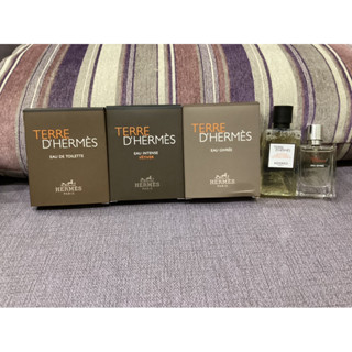 Hermes愛馬仕 大地男性淡香水/冷冽之水/香根草12.5ml噴式小香水+40ml/旅行組Terre D'Hermes