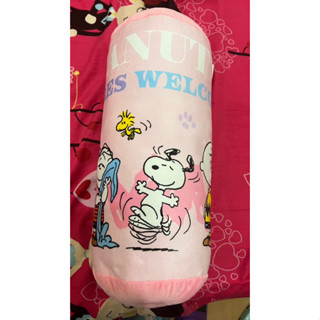 史奴比 長桶枕 圓柱枕 靠枕 長筒枕 SNOOPY 史努比 抱枕 圓筒枕