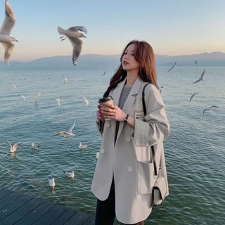 YG-服飾 大尺碼外套 高階感氣質休閒風 袖氣質修身顯瘦西服上衣 韓版西裝外套女 休閒西裝 女式上衣 學生休閑西服上