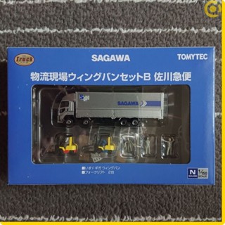 TOMYTEC 卡車收藏 物流現場 鷗翼式貨車套組 B 佐川急便 329565 N規貨車模型