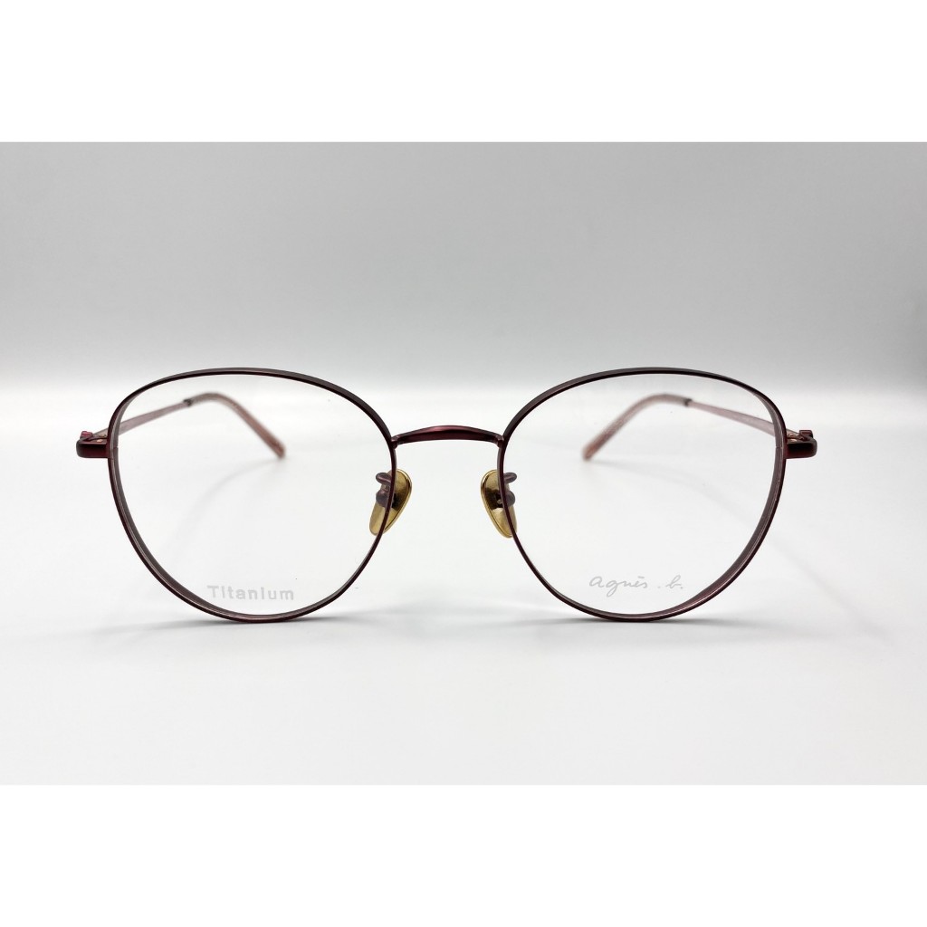 ✅💕小b現貨💕[檸檬眼鏡] agnes b. AB70090Z C04光學眼鏡 法國經典品牌 鈦金屬 絕對正品