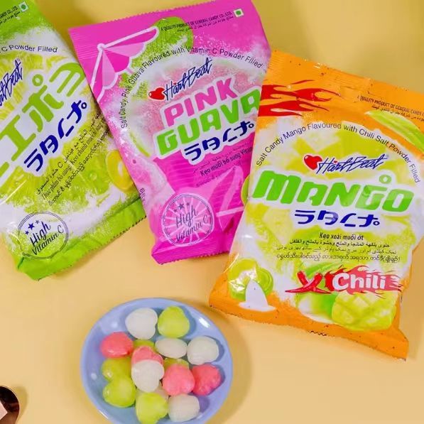 泰國 蔓谷女孩 咸檸檬味 咸芭樂味 咸辣夾心水果糖 硬糖 可甜可咸