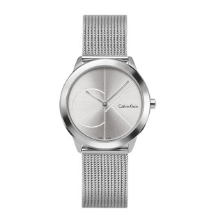Calvin Klein | CK手錶 minimal系列-銀色大CK LOGO米蘭錶帶 K3M2212Z 35mm