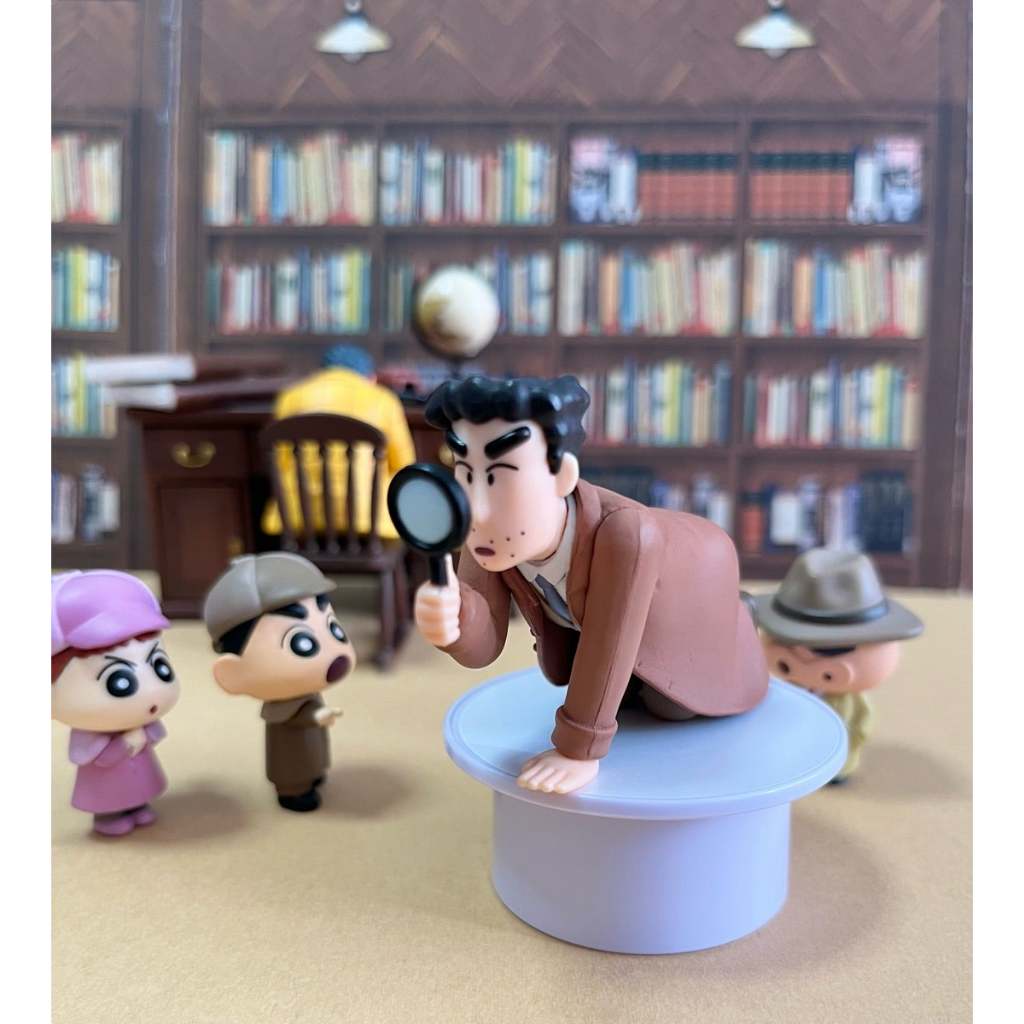 日本 萬代 BANDAI 扭蛋 名偵探蠟筆小新 全五種 轉蛋 公仔 園長先生 廣志 肥嘟嘟左衛門 妮妮 日本動漫 收藏品