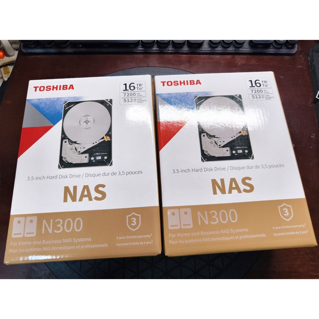 TOSHIBA 東芝 N300 16TB 3.5吋 7200轉 512MB NAS HDD 硬碟