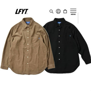 🇯🇵 LAFAYETTE L LOGO BIG SILHOUETTE CORDUROY 寬鬆 燈芯絨 長袖襯衫 咖啡色