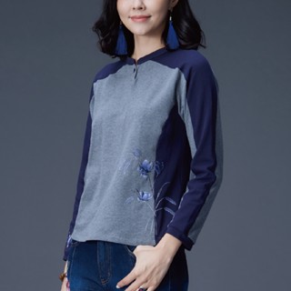 古典美 立領顯瘦麥穗T恤【48004】棉麻/純棉/亞麻/中國風/漢服/茶禪服/手染服