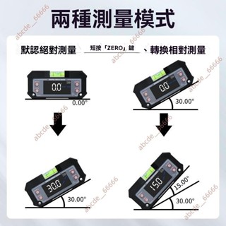 6.5廠商 爆殺#迷你雙軸數顯傾角儀 帶磁角度測量儀 電子水平尺 高精度水平儀 可充電 雷射水平儀 迷你水平儀