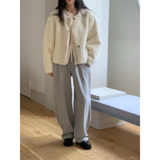 SaffronJoe【預購】正韓 韓國連線 設計師 秋冬就他了~貴氣小姐姐~毛茸茸麂皮感雙面穿 泰迪熊 保暖外套 2色