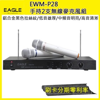 【EAGLE】 EWM-P28 無線麥克風組(雙手握) 嵩鬱公司貨 一年保固