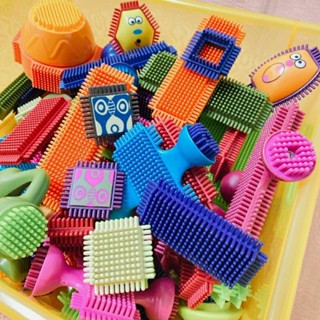 玩不到1週，半價售【美國B.Toys 玩具】布萊斯特 鬃毛 積木 （原買 $2951）軟積木 創意積木