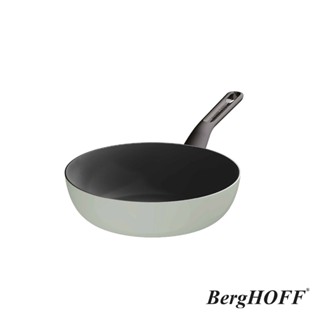 【BergHOFF貝高福】Glints陶瓷塗層不沾鍋系列 單柄炒鍋28cm(BHGL-28W-SA) 鼠尾草綠