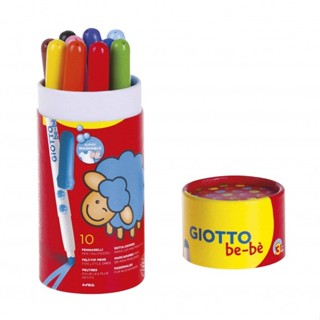 義大利 Giotto 嬰幼兒安全美術用品 可洗式寶寶彩色筆 10色 (GOF469500)