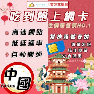 【4G/5G 中國SIM卡－高速上網絡卡】上海/北京/廣州/深圳/成都/免翻牆/喫到飽/熱點分享/隨插即用/旅遊卡/網路卡