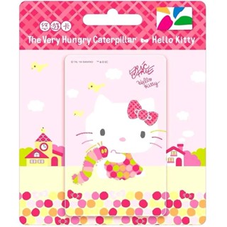 HELLO KITTY好餓毛毛蟲悠遊卡-點點 ■絕版品■粉紅閃亮卡