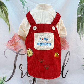 ☛ FAMstore☚ 現貨 燈芯絨吊帶裙 寵物服飾 寵物衣服 狗衣服 貓衣服 寵物衣物 吊帶裙