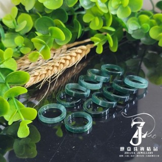 翡翠 現貨保A 威深綠細角戒 15 15.8 16.8 17.8圍 自然光 實拍 天然 細戒 直播 玉戒 戒指 瓜料