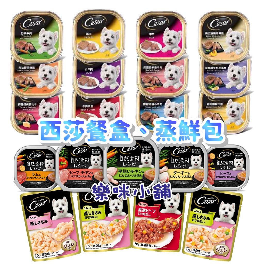 【樂咪小舖】🎊 西莎 Cesar 西莎蒸鮮包 西莎餐盒 自然素材餐盒 蒸鮮包 自然素材 狗罐頭 狗罐 狗主食罐 西沙