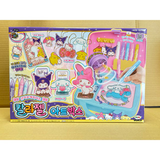 🏅現貨🏅正版 臺灣代理🌸發票🧾🌸原價1999元 三麗鷗 Sanrio-璀璨膠畫-豪華創作箱 /精緻吊飾組/酷洛米/大耳狗