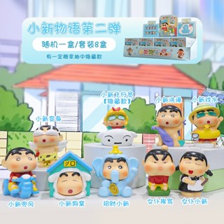 現貨【新款】小新物語第二彈 蠟筆小新 流沙水晶球 盲盒 蠟筆小新公仔 發光小夜燈 小白 小葵 玻璃擺件 盲抽