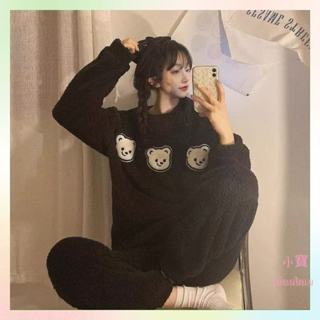 實拍 免運💛珊瑚絨睡衣 冬季睡衣 加厚睡衣 家居服 韓版睡衣 卡通睡衣 珊瑚絨套裝 法蘭絨睡衣 大碼家居服 長袖睡衣