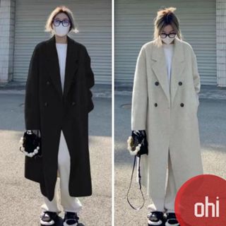【ohi】高階感毛呢外套 韓系爆款 小個子赫本風加厚呢子大衣外套 外套女 秋冬百搭外套 女生外套 女裝 GCS542
