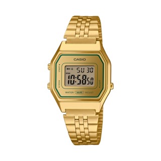 卡西歐 CASIO / LA680WEGV-9A / 數位系列 (附錶盒) 經典設計金綠配色
